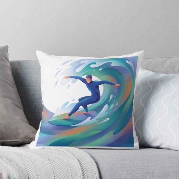 Item preview, Retro Wave Surfer Riding a Barrel designed and sold by gladymar2015.