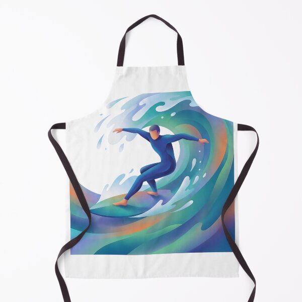 Item preview, Retro Wave Surfer Riding a Barrel designed and sold by gladymar2015.