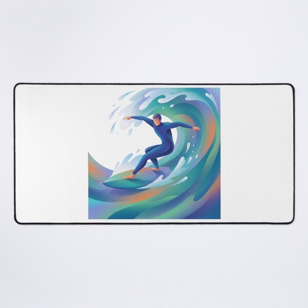 Item preview, Retro Wave Surfer Riding a Barrel designed and sold by gladymar2015.