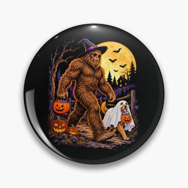 Item preview, Bigfoot Trick Or Treating Halloween Dog Ghost Costume Witch Hat Pumpkin Funny Spooky Design designed and sold by 519xdesign.