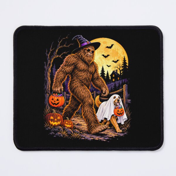 Item preview, Bigfoot Trick Or Treating Halloween Dog Ghost Costume Witch Hat Pumpkin Funny Spooky Design designed and sold by 519xdesign.