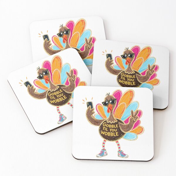 Item preview, Gobble Til You Wobble Funny Thanksgiving Turkey Sunglasses designed and sold by JessArty ⭐⭐⭐⭐⭐.