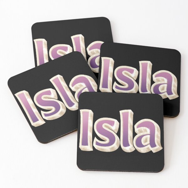 Item preview, El nombre Isla en dorado, rosa y morado con un estilo glamuroso. designed and sold by AloraDawnEve.