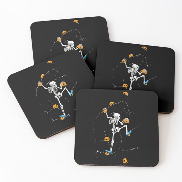 Item preview, Skeleton Climbing Boulder Wall Rock Spooky Halloween Climber designed and sold by AmberWild.
