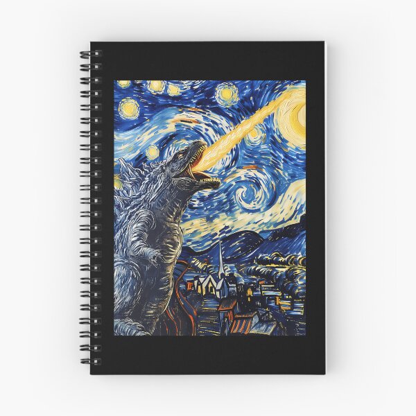 Item preview, Vincent Van Gojira Vincent Van Goghzilla Godzilla Destroying The Starry Night designed and sold by MargarettaYeage.