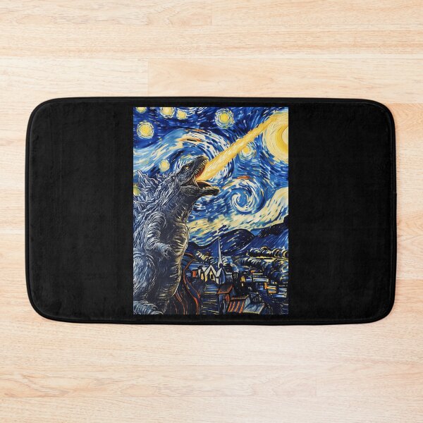 Item preview, Vincent Van Gojira Vincent Van Goghzilla Godzilla Destroying The Starry Night designed and sold by MargarettaYeage.