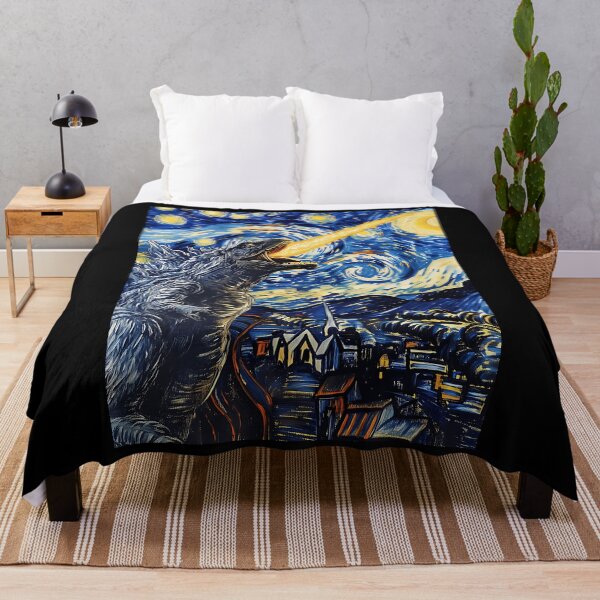 Item preview, Vincent Van Gojira Vincent Van Goghzilla Godzilla Destroying The Starry Night designed and sold by MargarettaYeage.