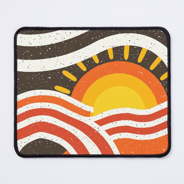 Item preview, Boho Sunrise Over Mountains: Abstract Minimalist Landscape designed and sold by DEC02.