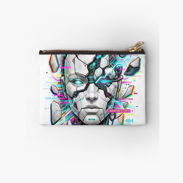 Item preview, Broken Cyberpunk Android Glitch Art Portrait designed and sold by Rahat3344.