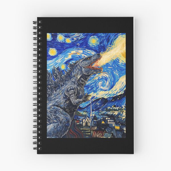 Item preview, Vincent Van Gojira Vincent Van Goghzilla Godzilla Destroying The Starry Night designed and sold by MargarettaYeage.