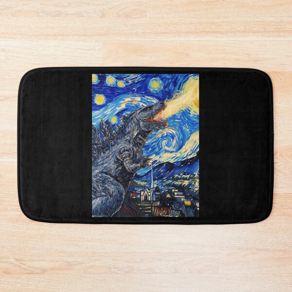Item preview, Vincent Van Gojira Vincent Van Goghzilla Godzilla Destroying The Starry Night designed and sold by MargarettaYeage.