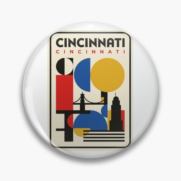 Item preview, Retro Cincinnati Bauhaus Geometric Skyline designed and sold by k3rstman1.