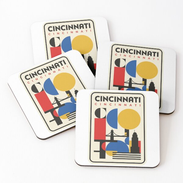 Artikelvorschau, Retro Cincinnati Bauhaus Geometrische Skyline entworfen und verkauft von k3rstman1.