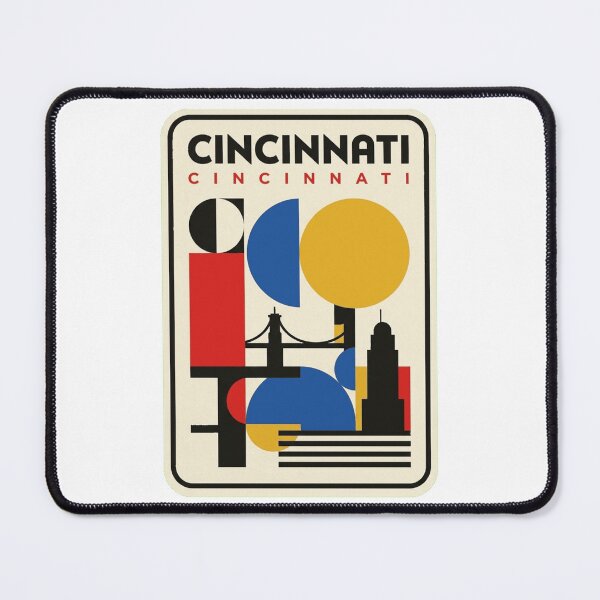 Item preview, Retro Cincinnati Bauhaus Geometric Skyline designed and sold by k3rstman1.