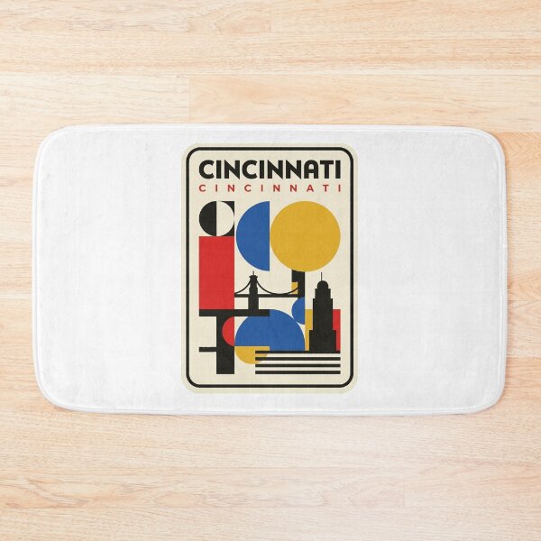 Artikelvorschau, Retro Cincinnati Bauhaus Geometrische Skyline entworfen und verkauft von k3rstman1.