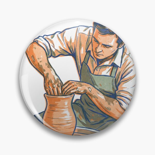 Item preview, Potter Shaping a Vessel at the Wheel designed and sold by gladymar2015.