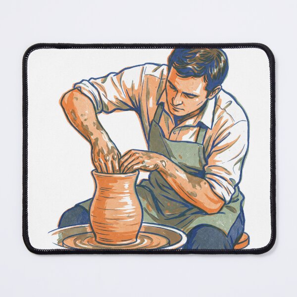 Item preview, Potter Shaping a Vessel at the Wheel designed and sold by gladymar2015.
