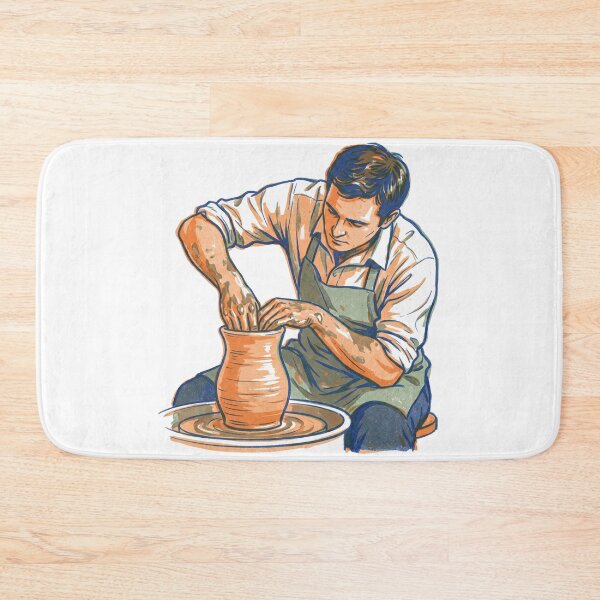Item preview, Potter Shaping a Vessel at the Wheel designed and sold by gladymar2015.