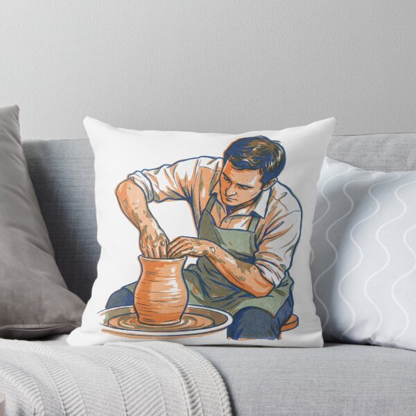 Item preview, Potter Shaping a Vessel at the Wheel designed and sold by gladymar2015.