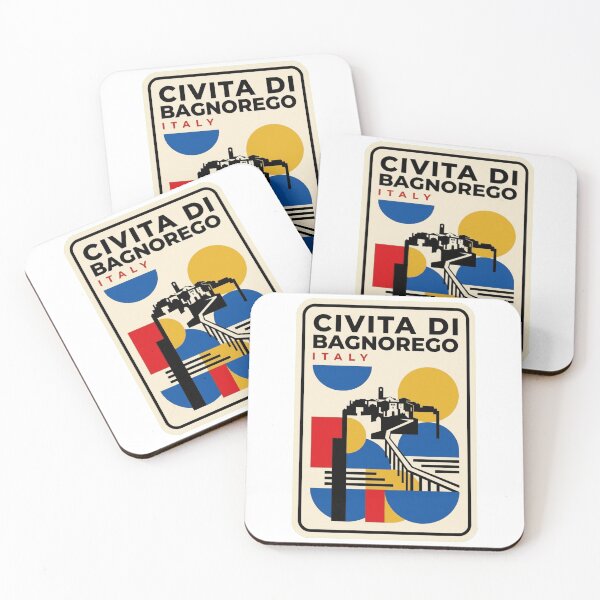 Item preview, Retro Civita Di Bagnoregio Bauhaus Geometric Skyline designed and sold by k3rstman1.