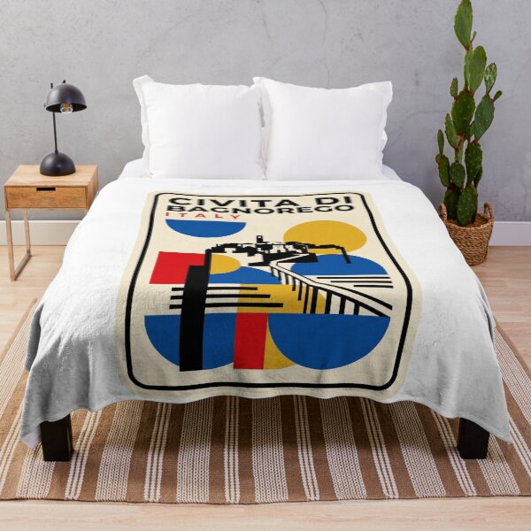 Item preview, Retro Civita Di Bagnoregio Bauhaus Geometric Skyline designed and sold by k3rstman1.