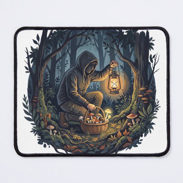 Item preview, Night Forager with Lantern in the Forest designed and sold by gladymar2015.