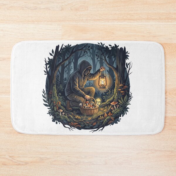 Item preview, Night Forager with Lantern in the Forest designed and sold by gladymar2015.