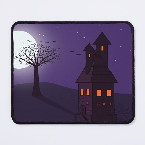 Item preview, Spooky Haunted House Under Full Moon Night designed and sold by ArtisticJump.