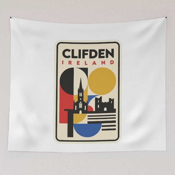 Item preview, Retro Clifden Bauhaus Geometric Skyline designed and sold by k3rstman1.