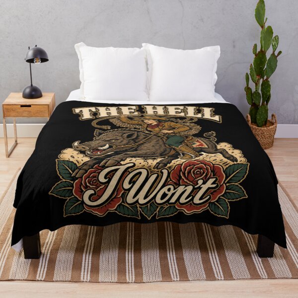 Item preview, The Hell I Won't Cowgirl Riding Wild Boar Western Rodeo designed and sold by AmberWild.