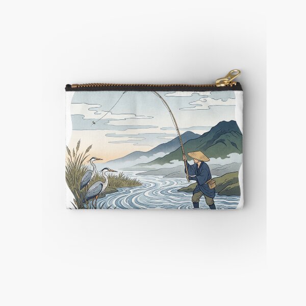 Item preview, Ukiyo-e Fly Fisher in Morning Mist designed and sold by gladymar2015.
