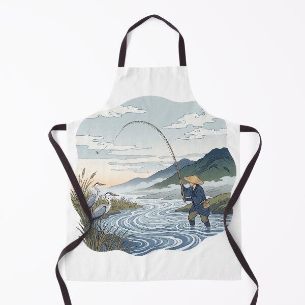 Item preview, Ukiyo-e Fly Fisher in Morning Mist designed and sold by gladymar2015.