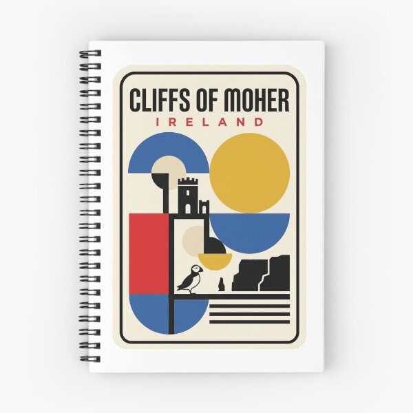 Item preview, Retro Cliffs Of Moher Bauhaus Geometric Skyline designed and sold by k3rstman1.