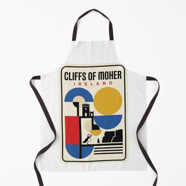 Item preview, Retro Cliffs Of Moher Bauhaus Geometric Skyline designed and sold by k3rstman1.