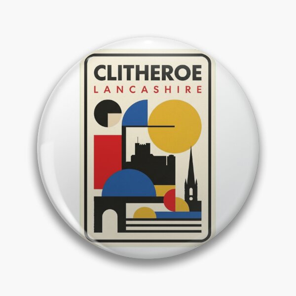 Item preview, Retro Clitheroe Bauhaus Geometric Skyline designed and sold by k3rstman1.