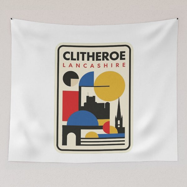 Item preview, Retro Clitheroe Bauhaus Geometric Skyline designed and sold by k3rstman1.