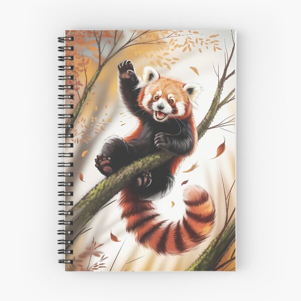 Item preview, Red Panda on Tree Branch Autumn Illustration designed and sold by SellingWSarah17.