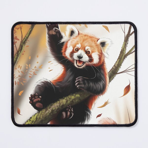 Item preview, Red Panda on Tree Branch Autumn Illustration designed and sold by SellingWSarah17.