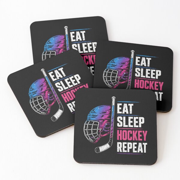 Item preview, Eat Sleep Hockey Repeat  designed and sold by Animavera.