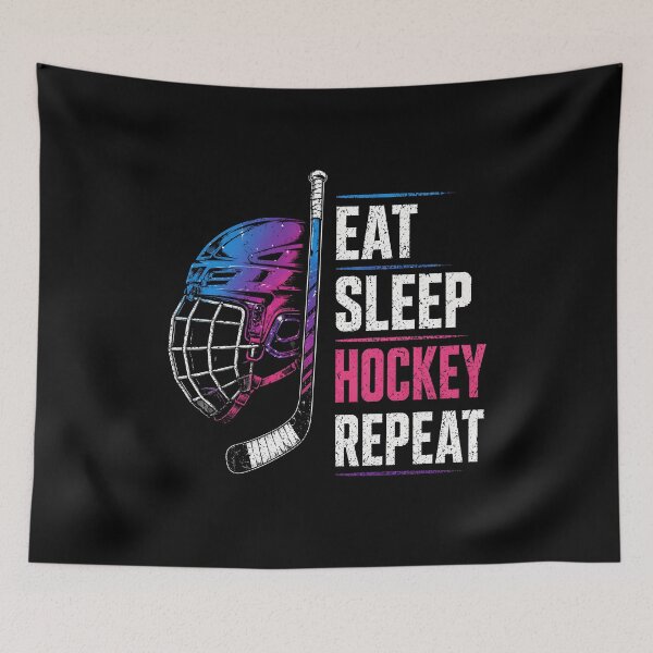 Item preview, Eat Sleep Hockey Repeat  designed and sold by Animavera.