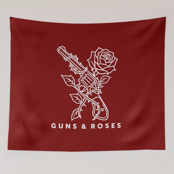 Item preview, Guns & Roses T-Shirt | Rose and Revolver Line Art Design | Edgy Rock Aesthetic Tee designed and sold by ElegantPeople.