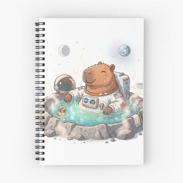 Item preview, Cute Astronaut Capybara In Moon Hot Tub designed and sold by Rahat3344.