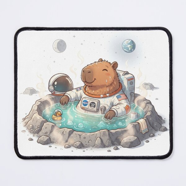Item preview, Cute Astronaut Capybara In Moon Hot Tub designed and sold by Rahat3344.
