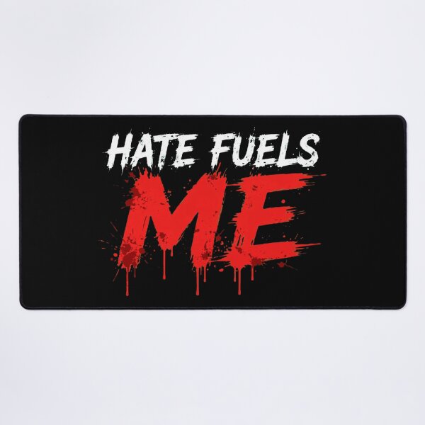 Item preview, HATE FUELS ME - Red Splatter White Grunge Aggressive Streetwear designed and sold by VYBE DARK Studio.