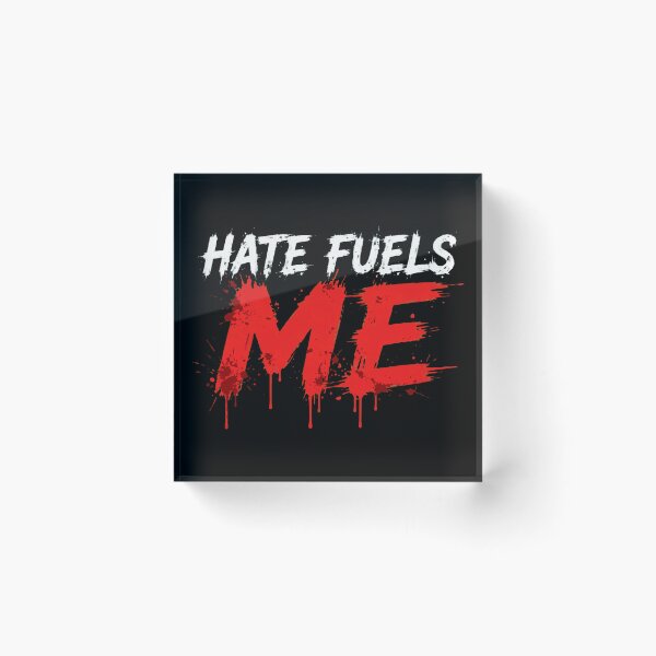 Item preview, HATE FUELS ME - Red Splatter White Grunge Aggressive Streetwear designed and sold by VYBE DARK Studio.