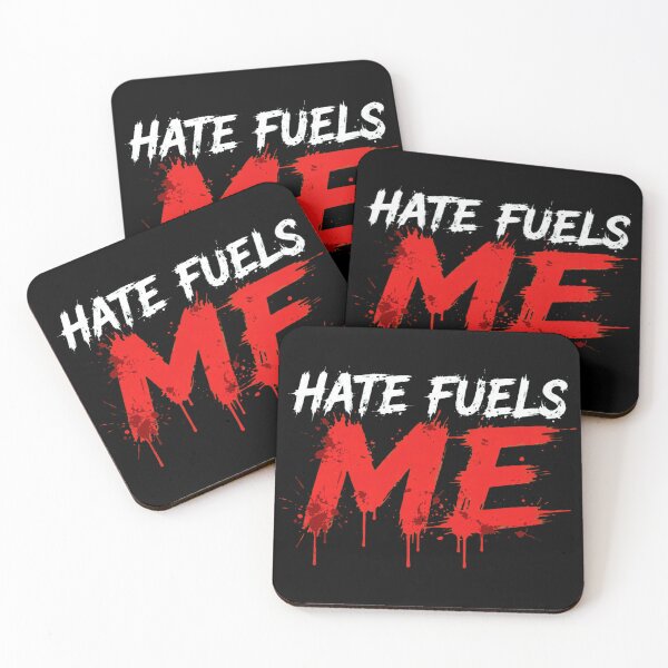 Item preview, HATE FUELS ME - Red Splatter White Grunge Aggressive Streetwear designed and sold by LunaGlow Studio.