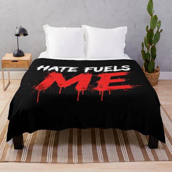 Item preview, HATE FUELS ME - Red Splatter White Grunge Aggressive Streetwear designed and sold by LunaGlow Studio.