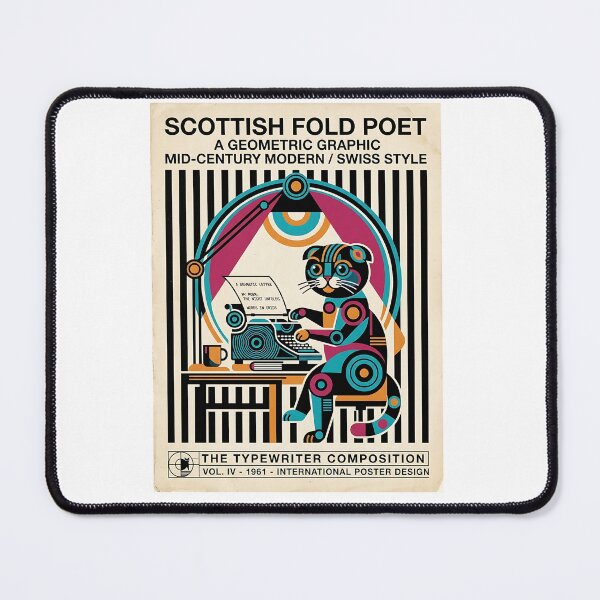 Item preview, Tuxedo Cat Typewriter Poet designed and sold by PictoVibe.