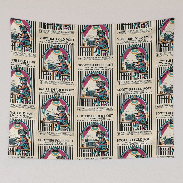 Item preview, Tuxedo Cat Typewriter Poet designed and sold by PictoVibe.