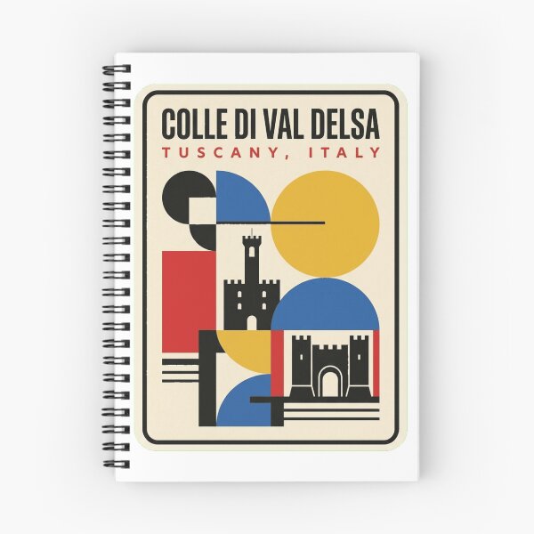 Item preview, Retro Colle Di Val Delsa Bauhaus Geometric Skyline designed and sold by k3rstman1.